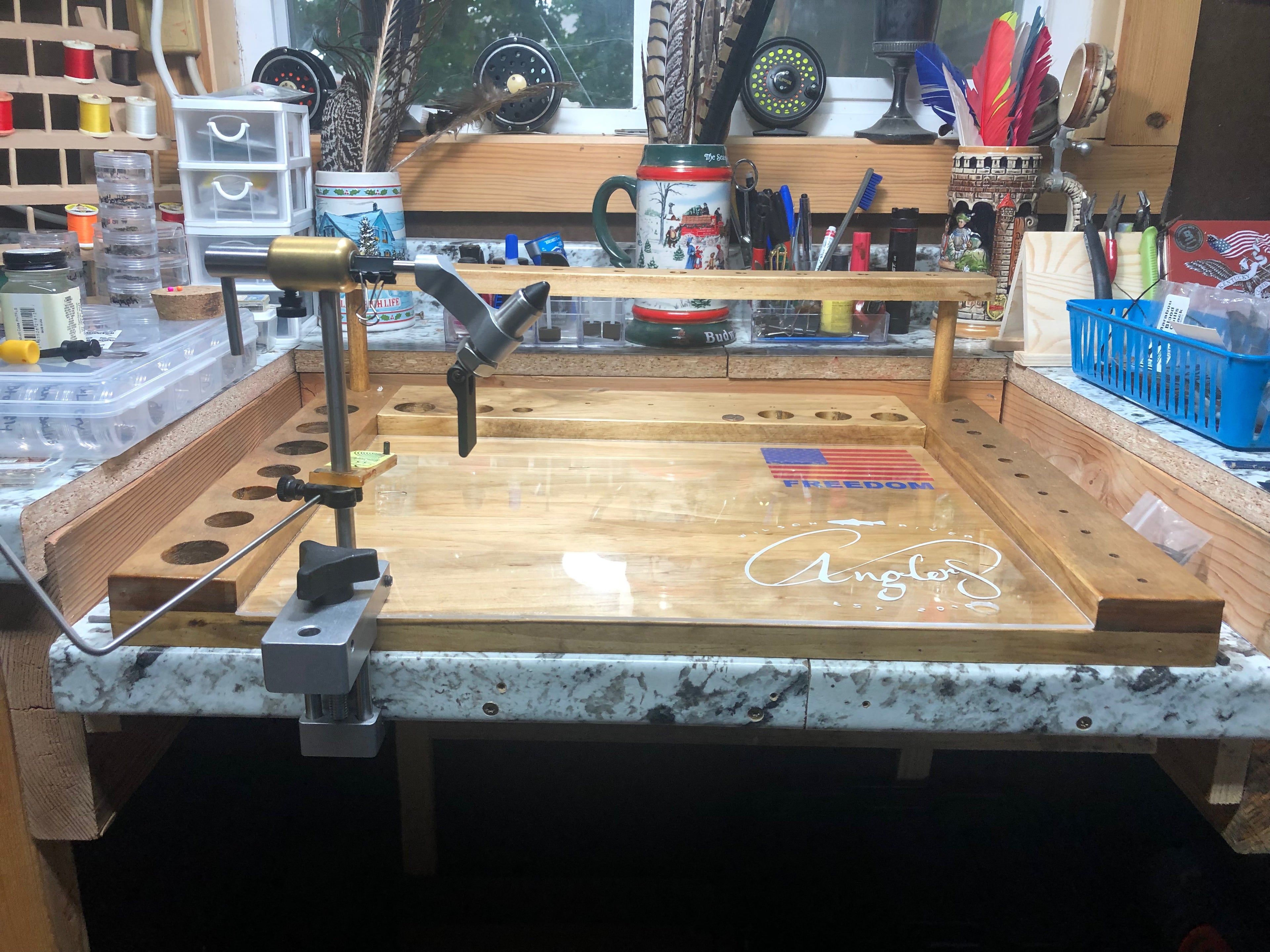 Fly tying station